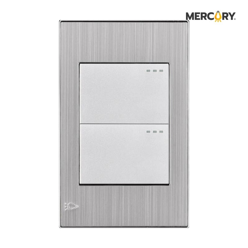 ETI44 INTERRUPTOR DOBLE CONMUTABLE MERCURY STAINLESS 2